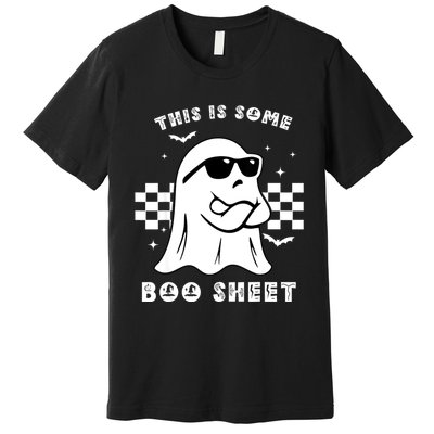 Funny Vintage Halloween Boo Ghost This Is Some Boo Sheet Gift Premium T-Shirt