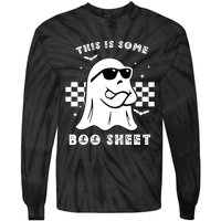 Funny Vintage Halloween Boo Ghost This Is Some Boo Sheet Gift Tie-Dye Long Sleeve Shirt