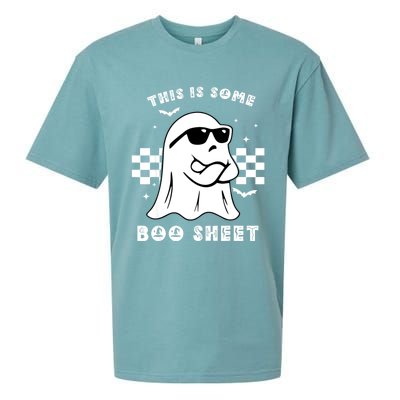 Funny Vintage Halloween Boo Ghost This Is Some Boo Sheet Gift Sueded Cloud Jersey T-Shirt