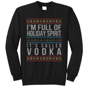 Funny Vodka Holiday Party Ugly Drinking Christmas Design Sweatshirt