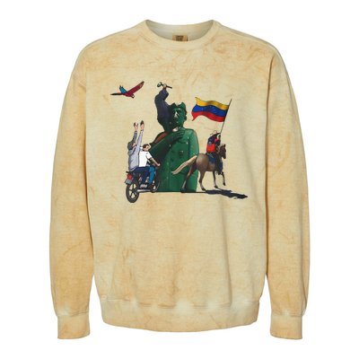 Free Venezuela Hasta El Final Abajo Cadenas Colorblast Crewneck Sweatshirt