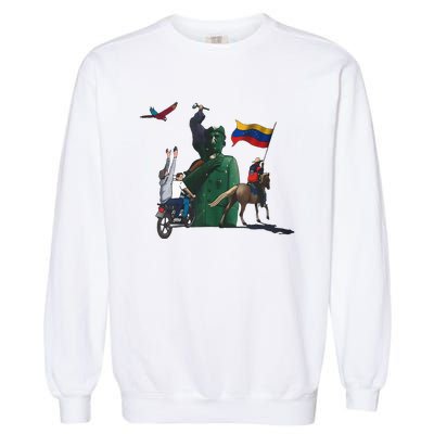 Free Venezuela Hasta El Final Abajo Cadenas Garment-Dyed Sweatshirt