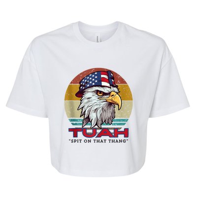 Funny Vintage Hawk Tuah Spit On That Thang Hawk Tua Gift Bella+Canvas Jersey Crop Tee