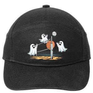 Funny Volleyball Halloween Ghostvolleyball Sports Lovers 7-Panel Snapback Hat