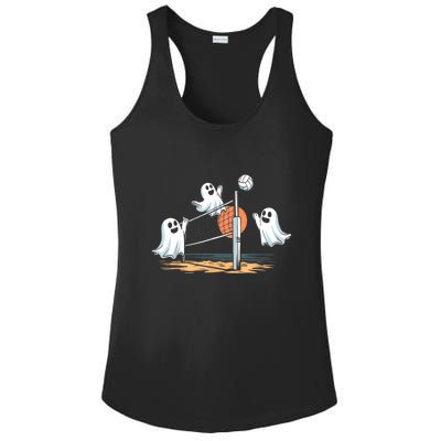 Funny Volleyball Halloween Ghostvolleyball Sports Lovers Ladies PosiCharge Competitor Racerback Tank