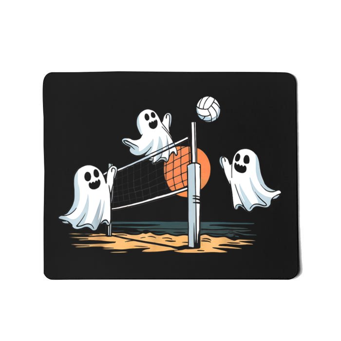 Funny Volleyball Halloween Ghostvolleyball Sports Lovers Mousepad