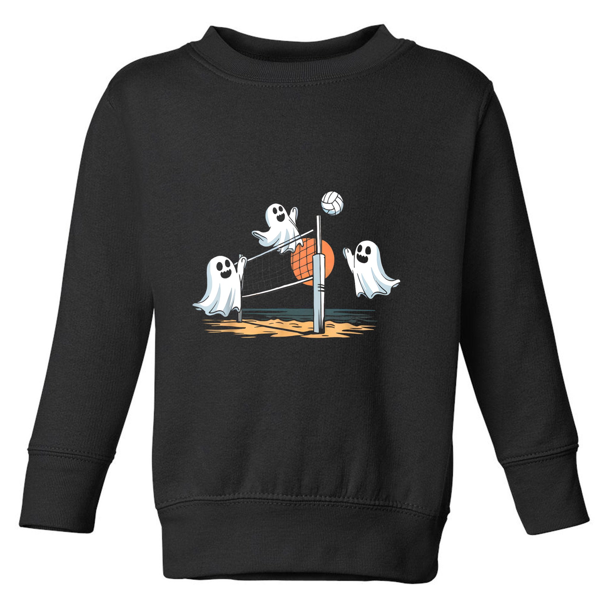 Funny Volleyball Halloween Ghostvolleyball Sports Lovers Toddler Sweatshirt