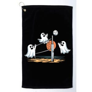 Funny Volleyball Halloween Ghostvolleyball Sports Lovers Platinum Collection Golf Towel