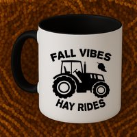 Fall Vibes Hay Rides Season Mug
