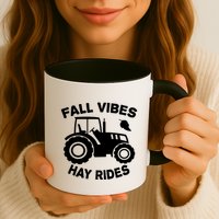 Fall Vibes Hay Rides Season Mug