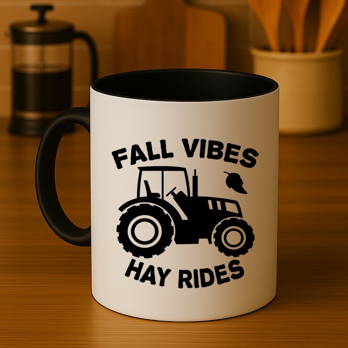 Fall Vibes Hay Rides Season Mug