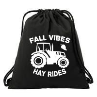 Fall Vibes Hay Rides Season Drawstring Bag
