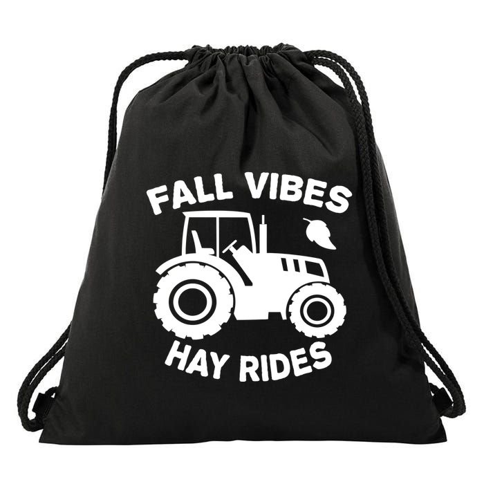Fall Vibes Hay Rides Season Drawstring Bag