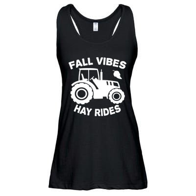 Fall Vibes Hay Rides Season Ladies Essential Flowy Tank