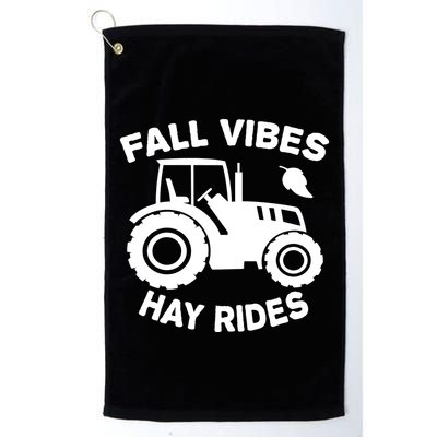 Fall Vibes Hay Rides Season Golf Towel