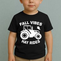 Fall Vibes Hay Rides Season Toddler T-Shirt