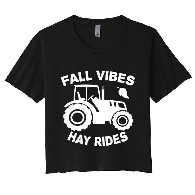 Fall Vibes Hay Rides Season Crop Top