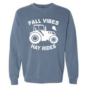 Fall Vibes Hay Rides Season Garment-Dyed Sweatshirt