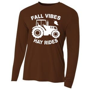 Fall Vibes Hay Rides Season Cooling Performance Long Sleeve Crew