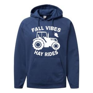 Fall Vibes Hay Rides Season Performance Fleece Hoodie