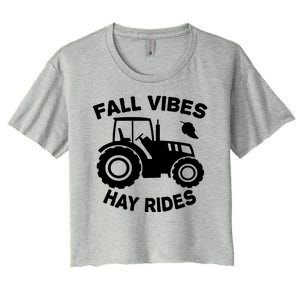 Fall Vibes Hay Rides Season Women's Crop Top Tee