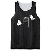 Funny Volleyball Halloween Ghost Volleyball Sports Lovers Mesh Reversible Basketball Jersey Tank