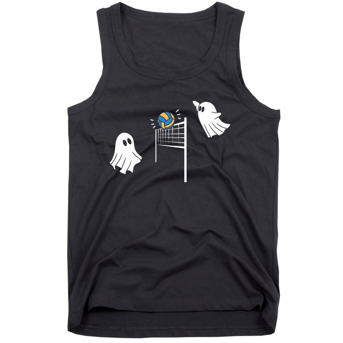 Funny Volleyball Halloween Ghost Volleyball Sports Lovers Tank Top