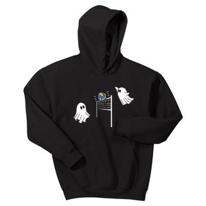 Funny Volleyball Halloween Ghost Volleyball Sports Lovers Kids Hoodie