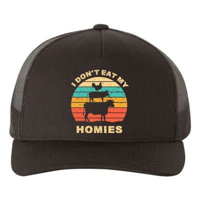 Funny Vegan I DonT Eat My Homies Vegetarian Vegan Vintage Yupoong Adult 5-Panel Trucker Hat