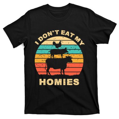 Funny Vegan I DonT Eat My Homies Vegetarian Vegan Vintage T-Shirt