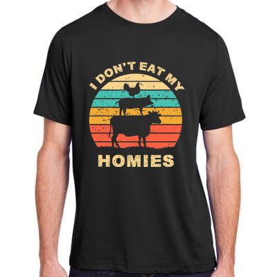 Funny Vegan I DonT Eat My Homies Vegetarian Vegan Vintage Adult ChromaSoft Performance T-Shirt