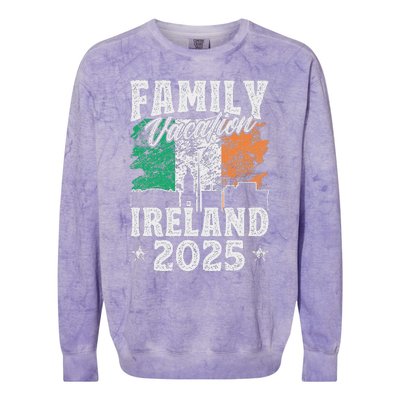 Family Vacation Ireland 2025 Beach Summer Vacation Colorblast Crewneck Sweatshirt