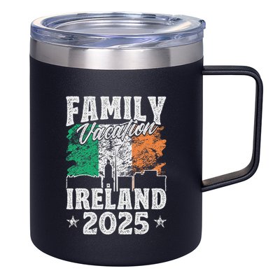 Family Vacation Ireland 2025 Beach Summer Vacation 12oz Stainless Steel Coffee Mug