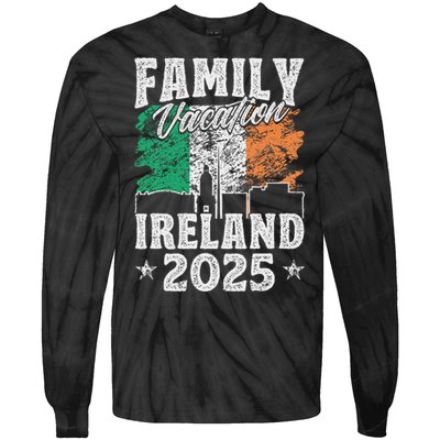 Family Vacation Ireland 2025 Beach Summer Vacation Tie-Dye Long Sleeve Shirt