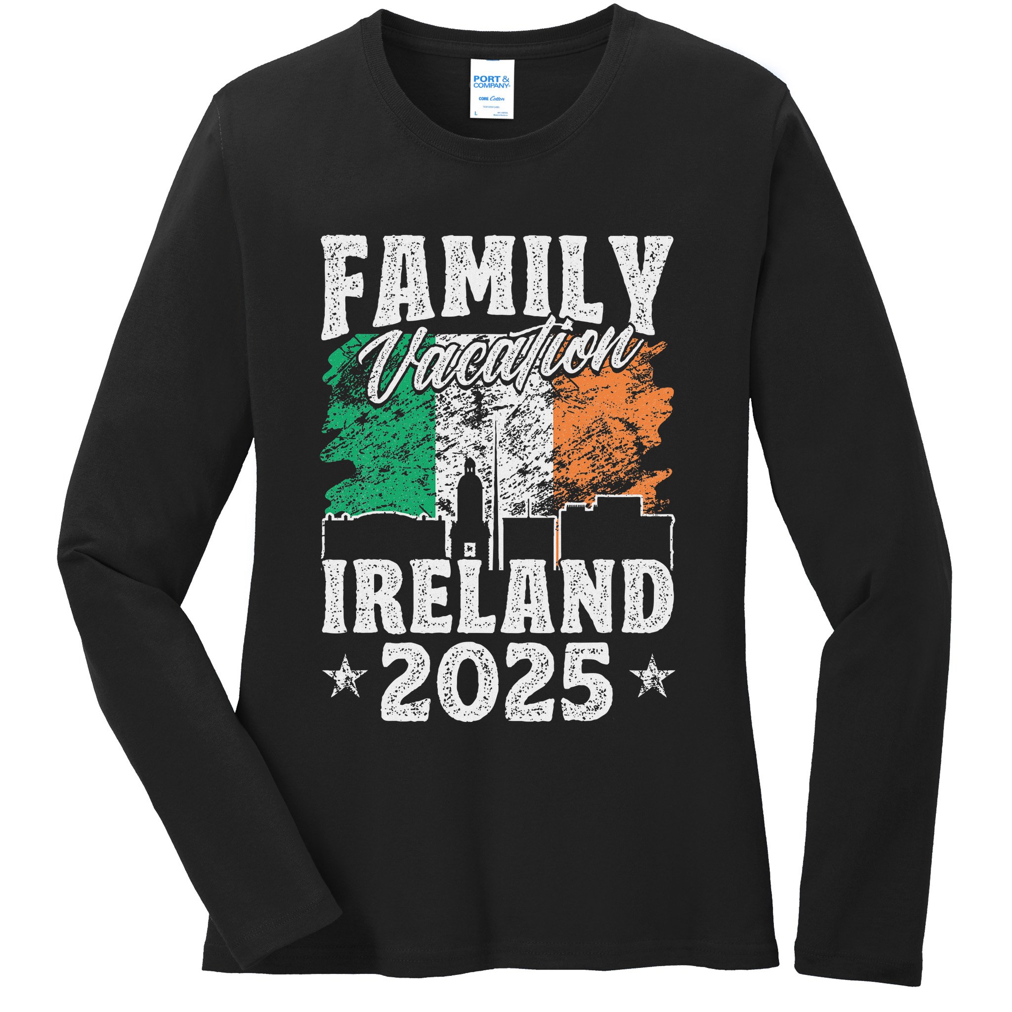 Family Vacation Ireland 2025 Beach Summer Vacation Ladies Long Sleeve Shirt