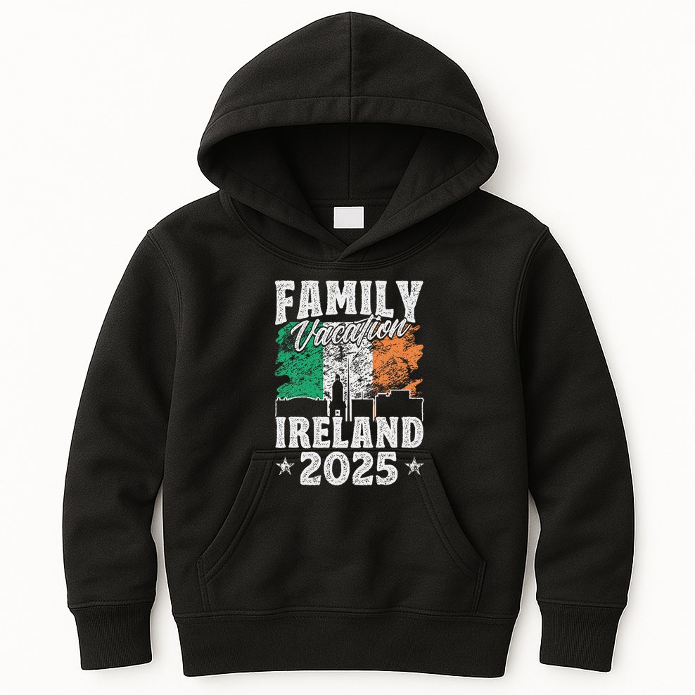 Family Vacation Ireland 2025 Beach Summer Vacation Kids Hoodie