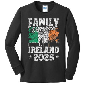 Family Vacation Ireland 2025 Beach Summer Vacation Kids Long Sleeve Shirt