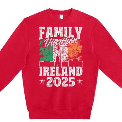 Family Vacation Ireland 2025 Beach Summer Vacation Premium Crewneck Sweatshirt