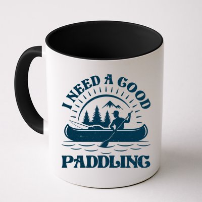 Funny Vintage I Need A Good Paddling Canoe Kayak Fan Mug
