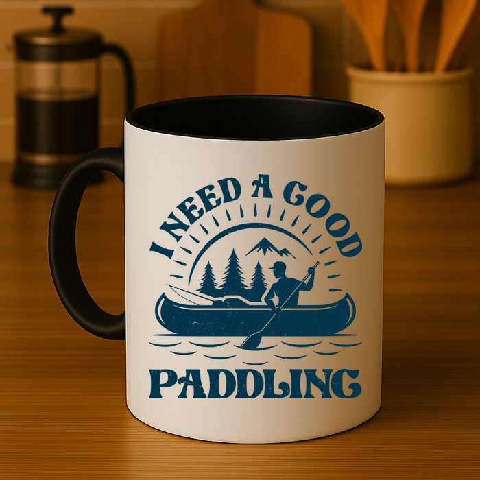 Funny Vintage I Need A Good Paddling Canoe Kayak Fan Mug