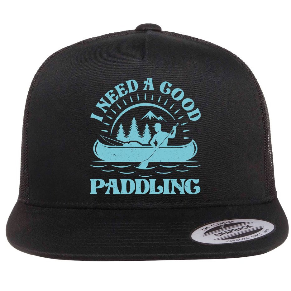 Funny Vintage I Need A Good Paddling Canoe Kayak Fan Flatbill Hat
