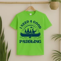 Funny Vintage I Need A Good Paddling Canoe Kayak Fan T-Shirt