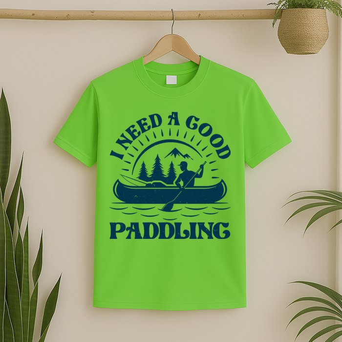 Funny Vintage I Need A Good Paddling Canoe Kayak Fan T-Shirt