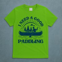 Funny Vintage I Need A Good Paddling Canoe Kayak Fan T-Shirt