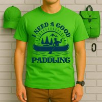Funny Vintage I Need A Good Paddling Canoe Kayak Fan T-Shirt
