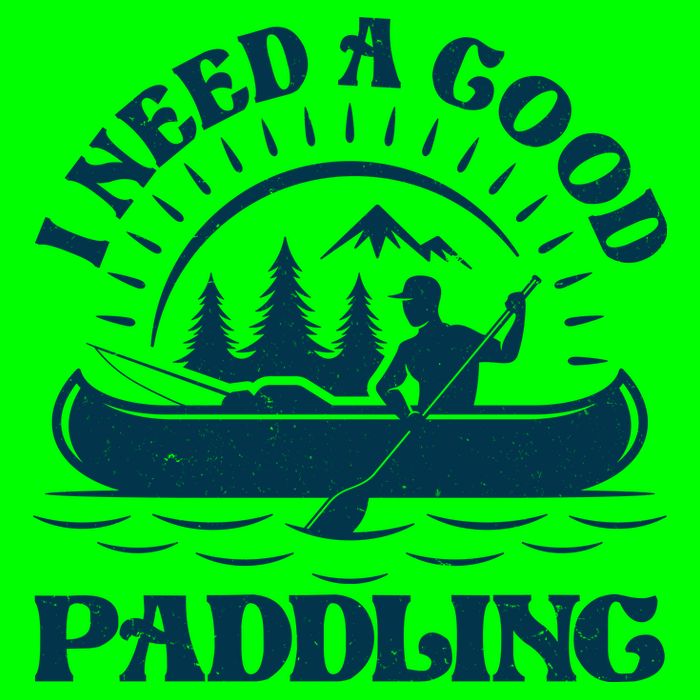 Funny Vintage I Need A Good Paddling Canoe Kayak Fan Mousepad