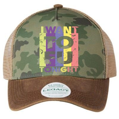 Funny Vegan I Want Tofu Tonight Trending Memes Quote Saying Gift Legacy Tie Dye Trucker Hat