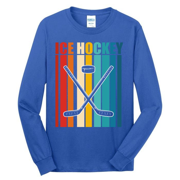 Funny Vintage Ice Hockey Gift Tall Long Sleeve T-Shirt