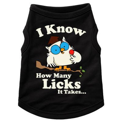Funny Vintage I Know How Many Licks It Takes Doggie Tank