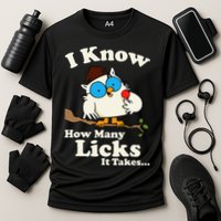 Funny Vintage I Know How Many Licks It Takes Performance Shirt